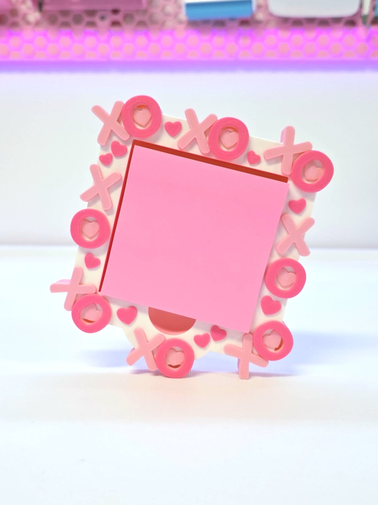 XO Hugs and Kisses Sticky Note Holder: 3D Print File (STL/3MF Digital Download)