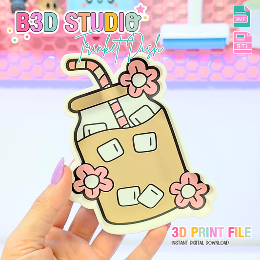 Glass Can Trinket Dish 3D Print File – Desk Organization (Digital Download)