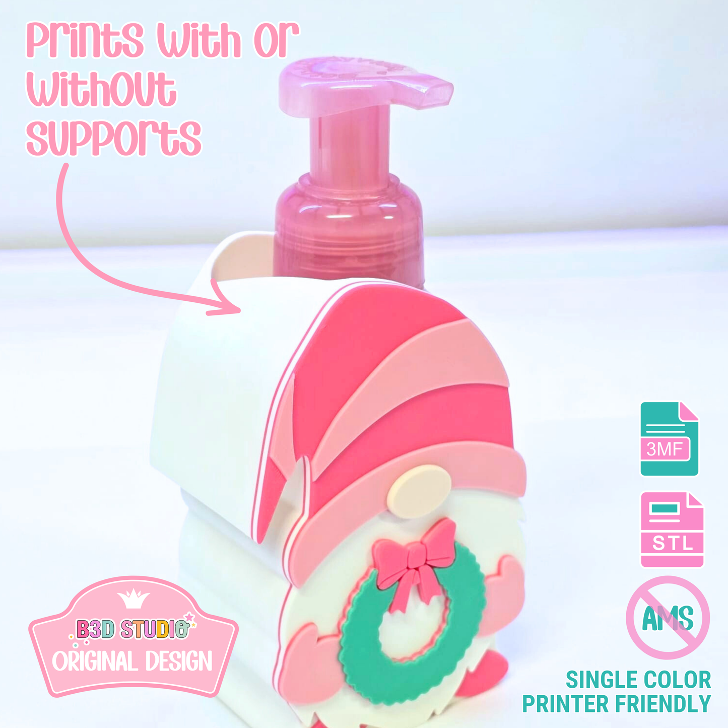 Gnome Soap Holder: 3D Print STL & 3MF File (Digital Download)