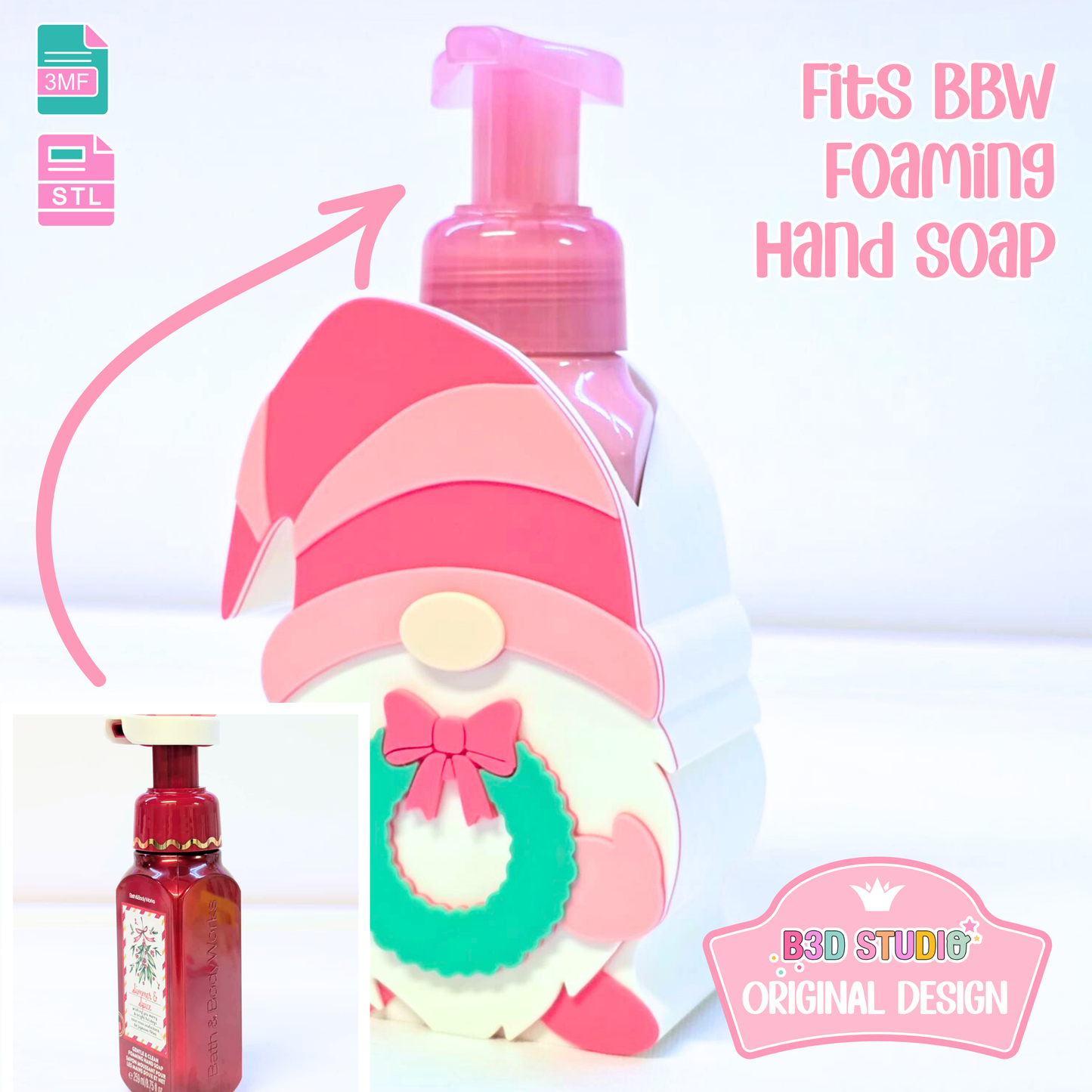 Gnome Soap Holder: 3D Print STL & 3MF File (Digital Download)