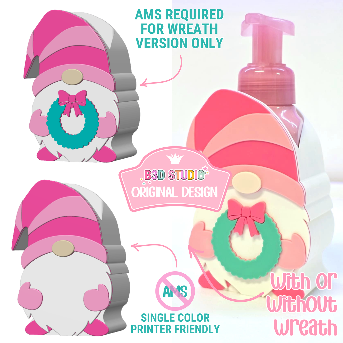 Gnome Soap Holder: 3D Print STL & 3MF File (Digital Download)