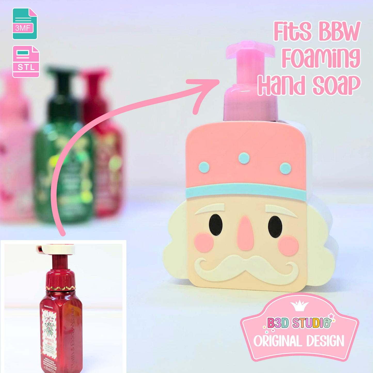 Nutcracker Soap Holder: 3D Print STL & 3MF File (Digital Download)