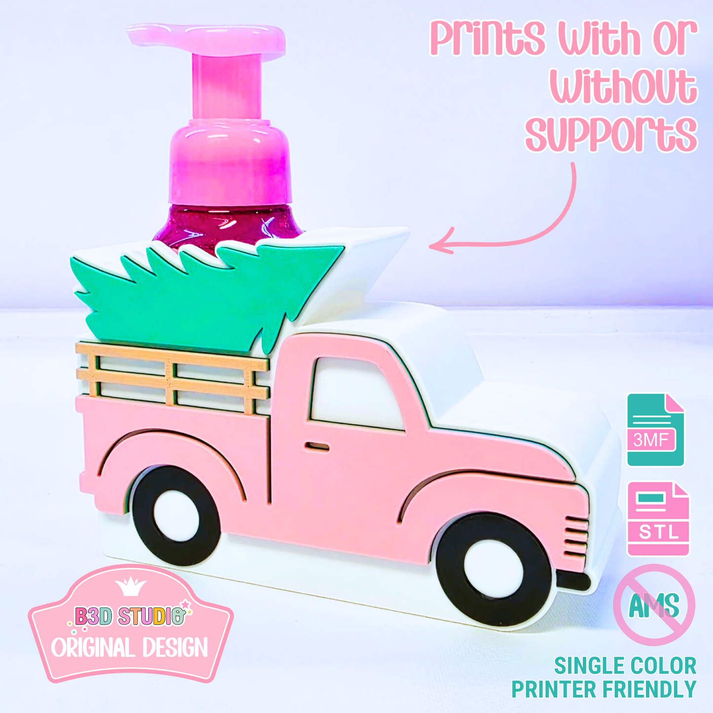 Farm Truck Soap Holder: 3D Print STL & 3MF File (Digital Download)