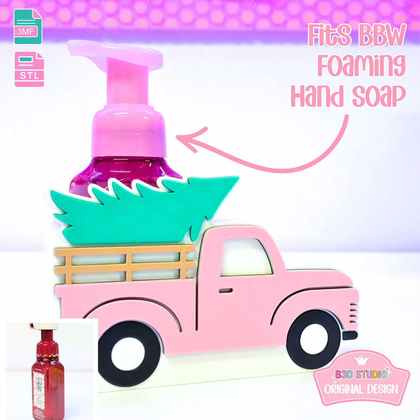 Farm Truck Soap Holder: 3D Print STL & 3MF File (Digital Download)