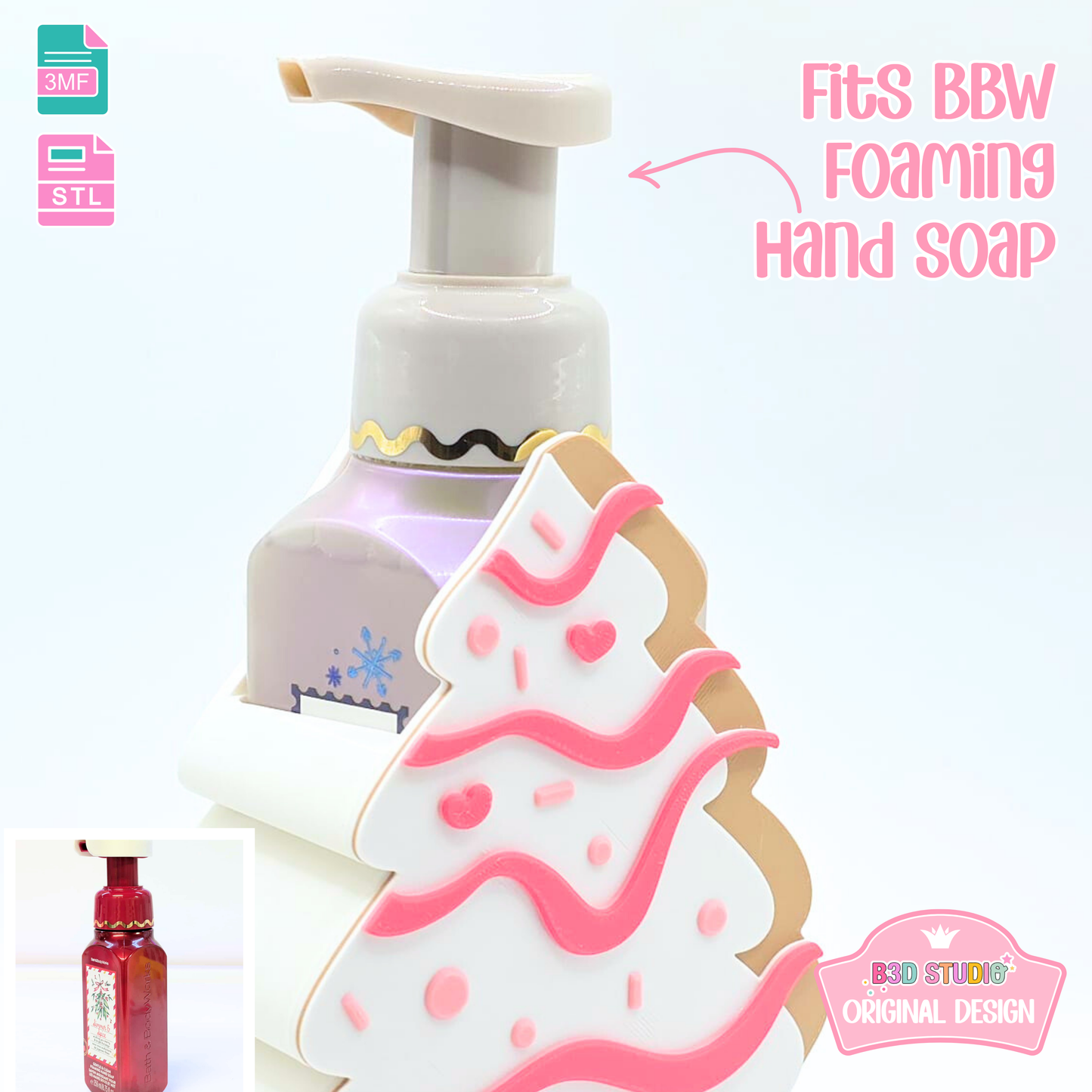 Christmas Tree Cake Soap Holder: 3D Print STL & 3MF File (Digital Download)