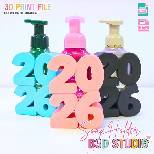 New Year 2026 Soap Holder: 3D Print STL & 3MF File (Digital Download)