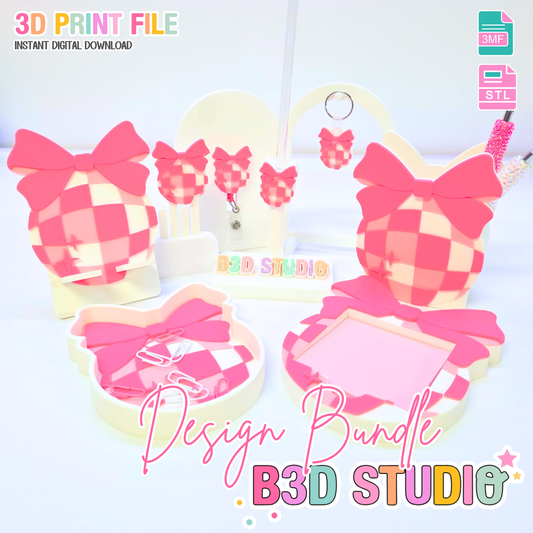Disco Bow 3D Print File Bundle (STL & 3MF Digital Download)
