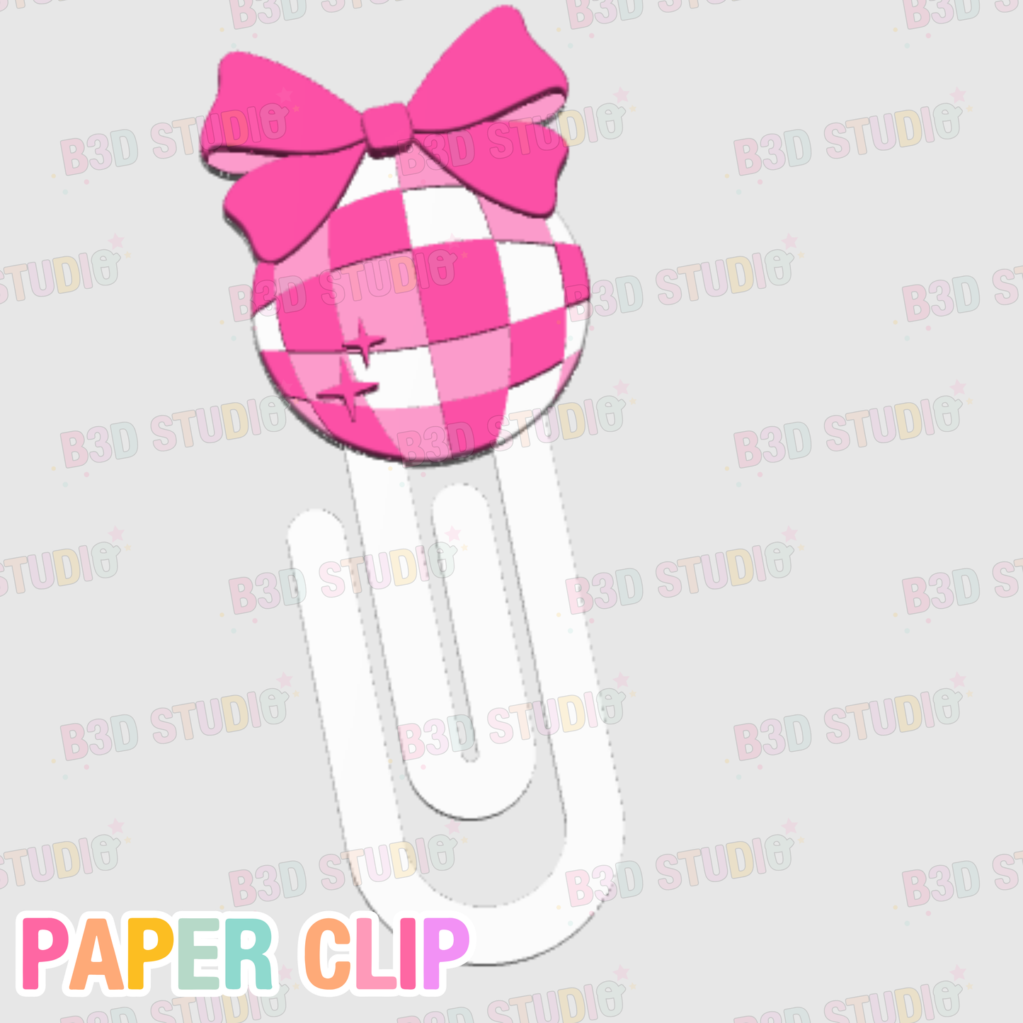 Disco Bow Paper Clip 3D Print File (STL & 3MF Digital Download)