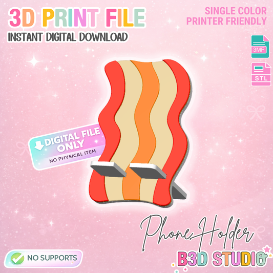 Bacon Phone Holder 3D Print File (STL/3MF Digital Download)