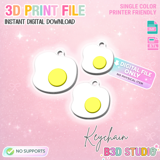 Egg NFC Keychain STL/3MF Digital File Download