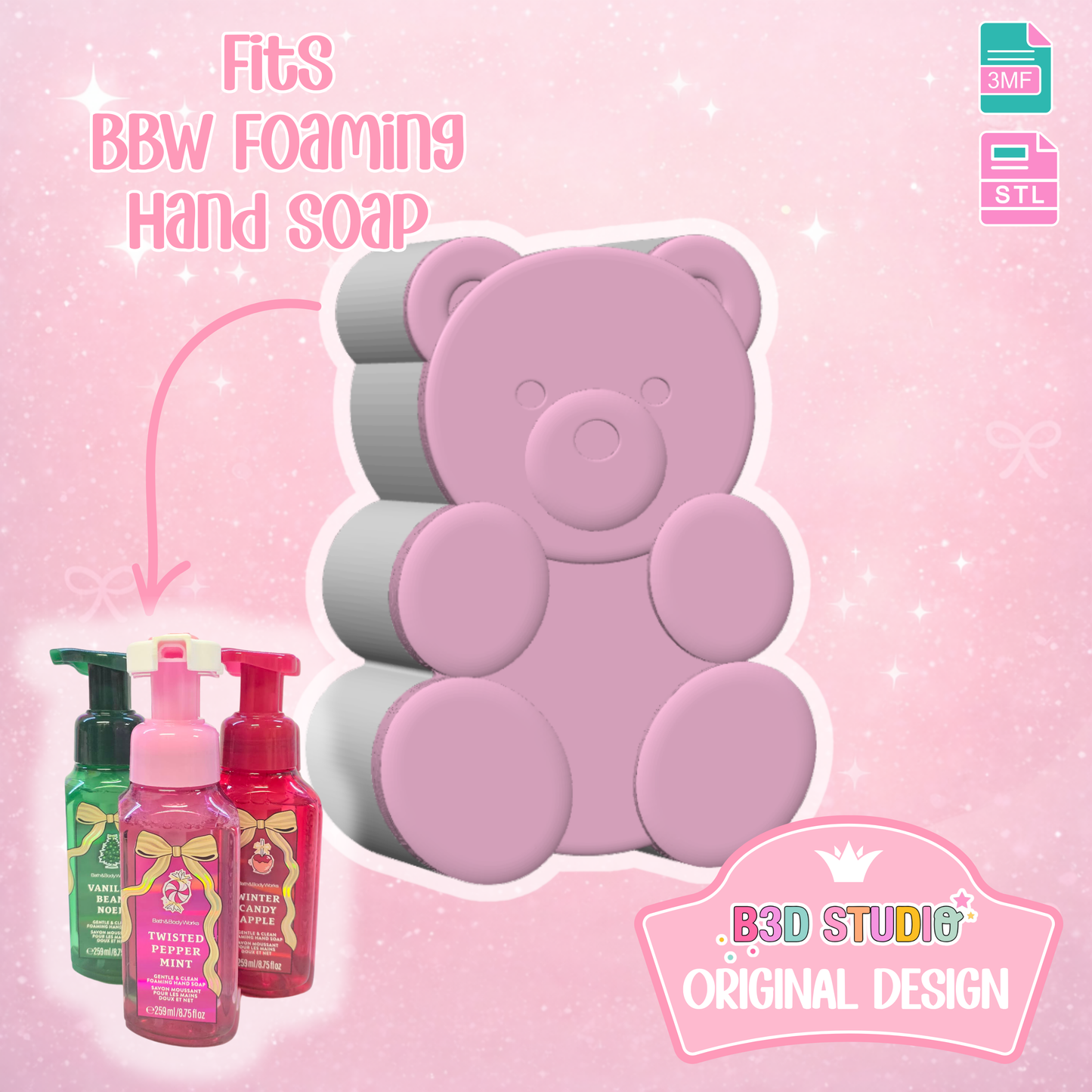 Gummy Bear Soap Holder: 3D Print STL & 3MF File (Digital Download)