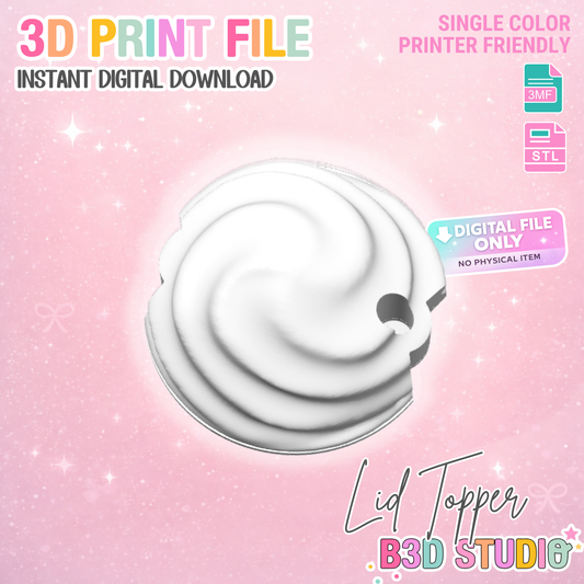 30oz Whip Tumbler Topper: 3D Print STL & 3MF File Lid Toppers (Digital Download)