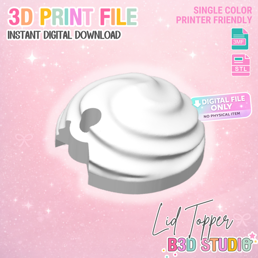 40oz Whip Tumbler Topper: 3D Print STL & 3MF File Lid Toppers (Digital Download)