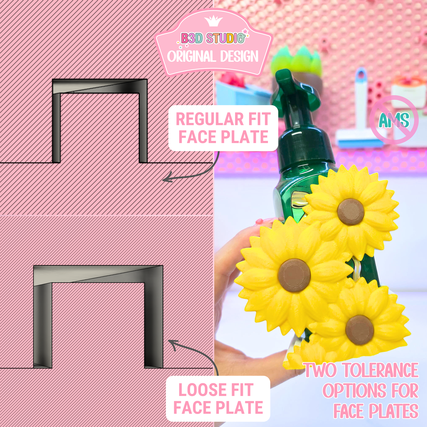 Sunflower Soap Holder: 3D Print STL & 3MF File (Digital Download)