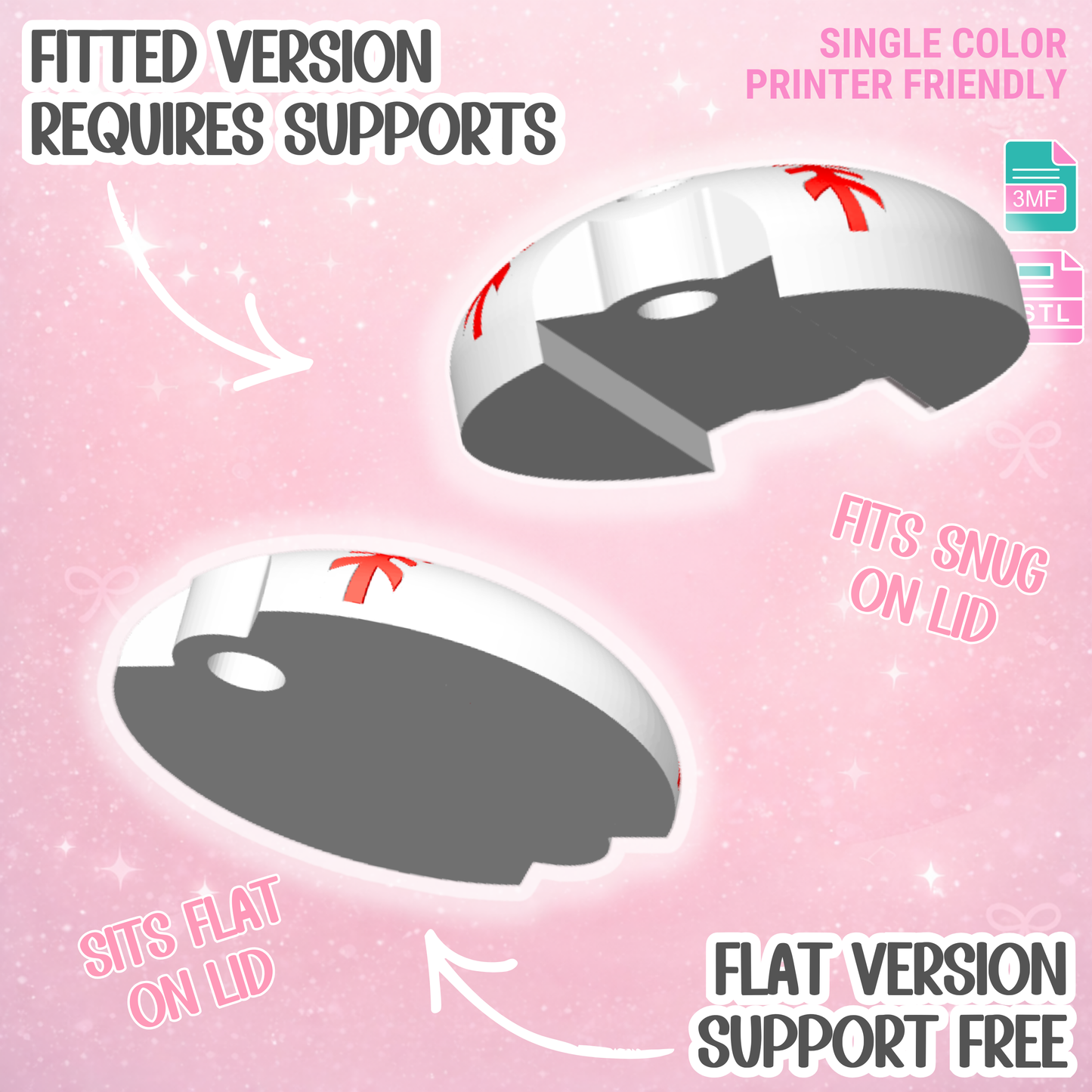 30OZ Baseball Tumbler Topper: 3D Print STL & 3MF File Lid Toppers (Digital Download)