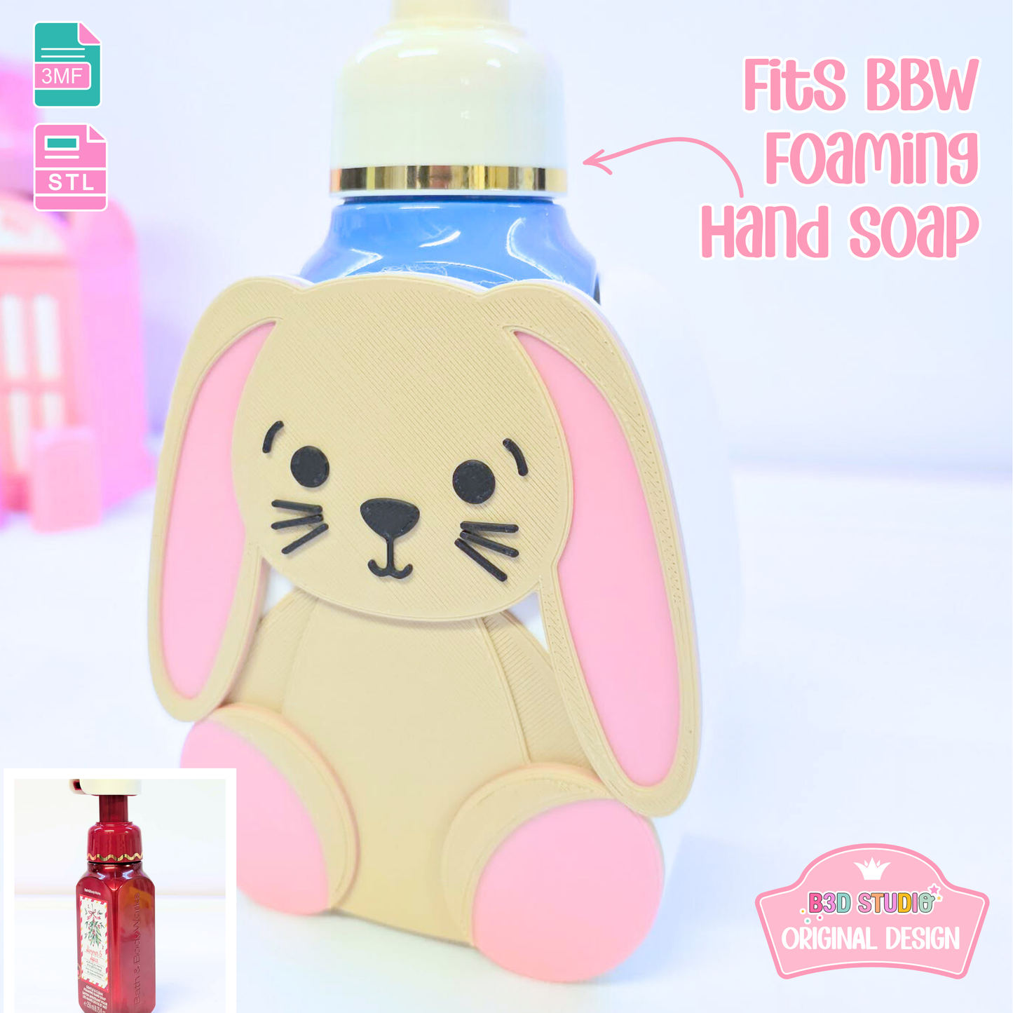 Bunny Soap Holder: 3D Print STL & 3MF File (Digital Download)