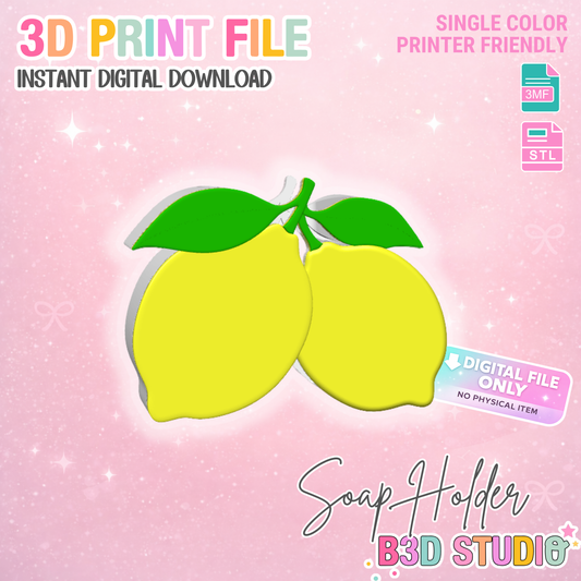 Lemons Soap Holder: 3D Print STL & 3MF File (Digital Download)