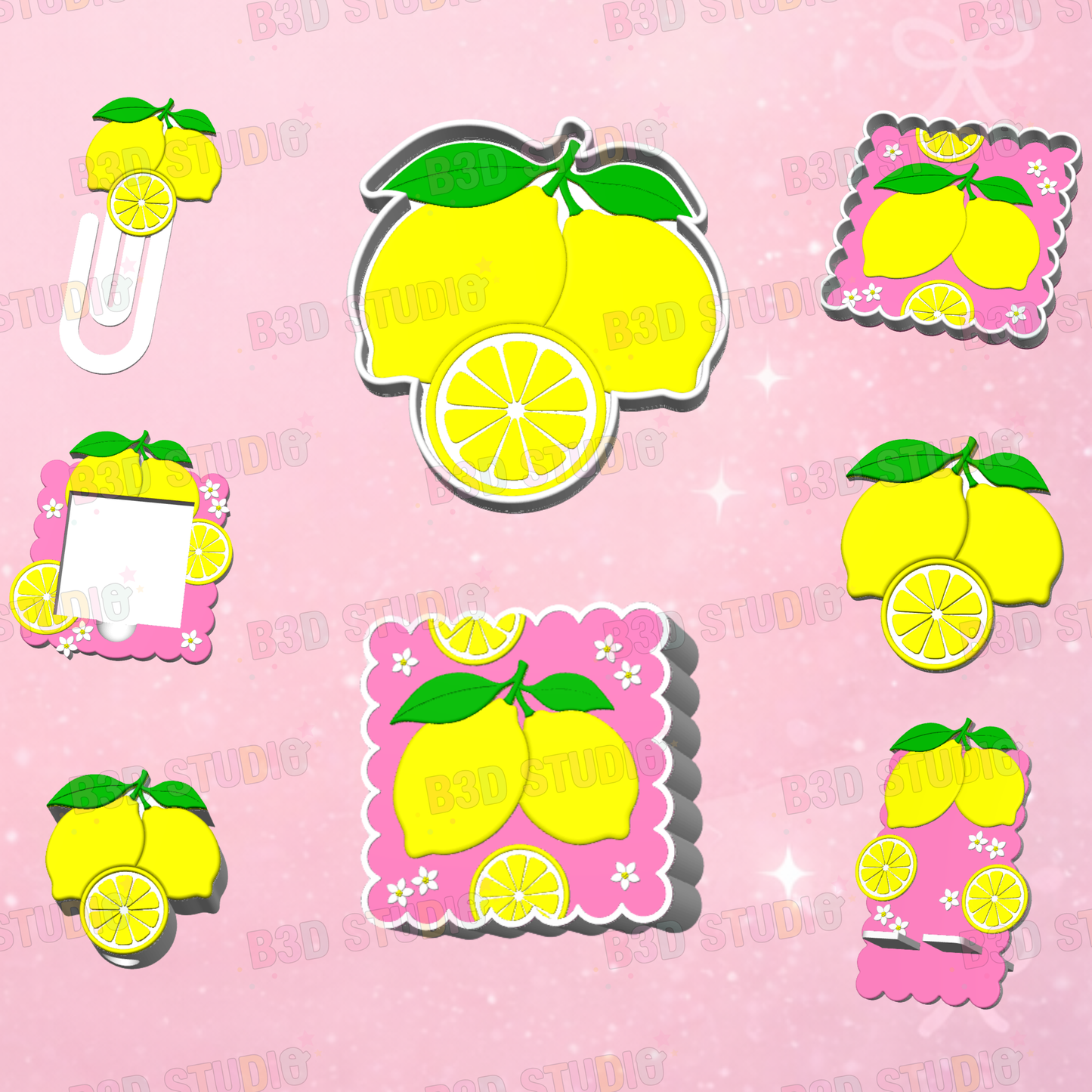 Lemons 3D Print File Bundle : Desk Organizer (STL & 3MF Digital Download)