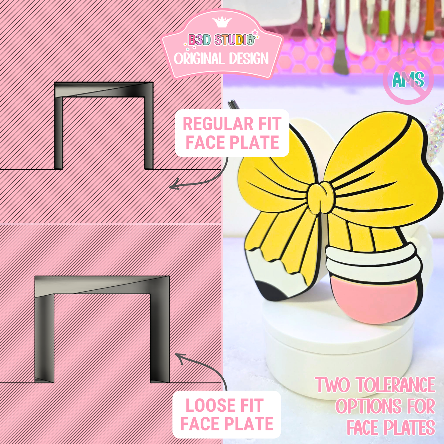 Bow Pencil Pen Holder: 3D Print STL & 3MF File (Digital Download)