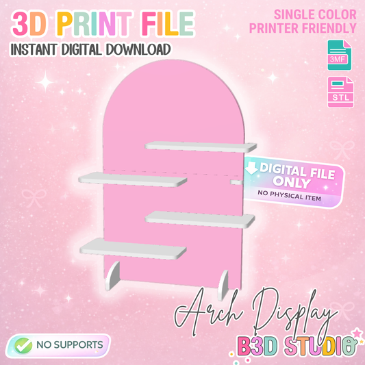 Arch Display - Modular Vendor Shelf Display 3D Print File (STL & 3MF Digital Download)