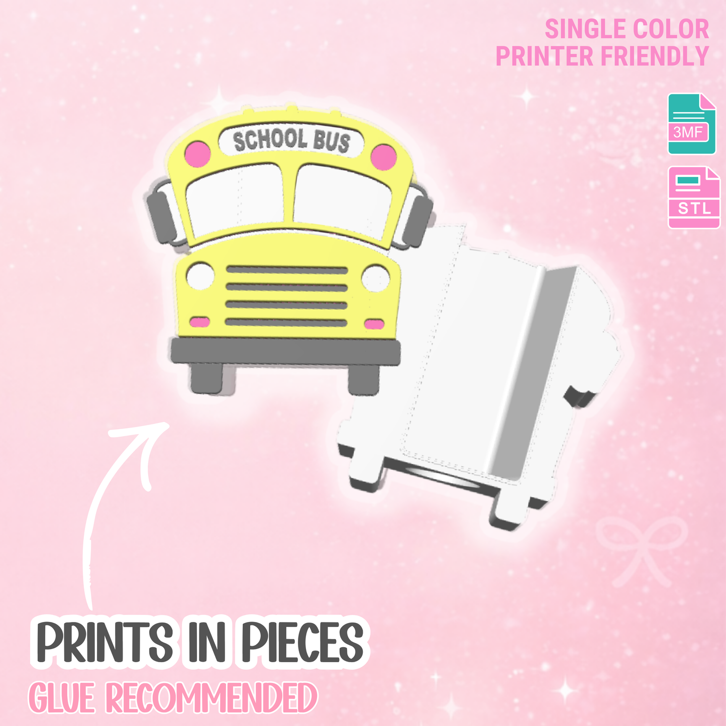 School Bus Soap Holder: 3D Print STL & 3MF File (Digital Download)