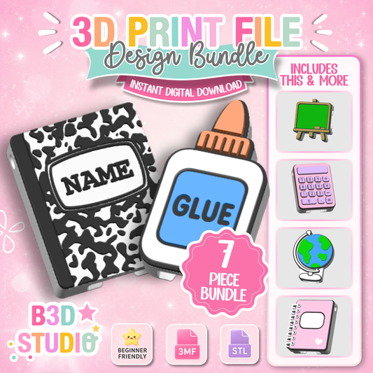 School Can Opener Keychain 3D Print File Bundle – 7 Designs (STL & 3MF)