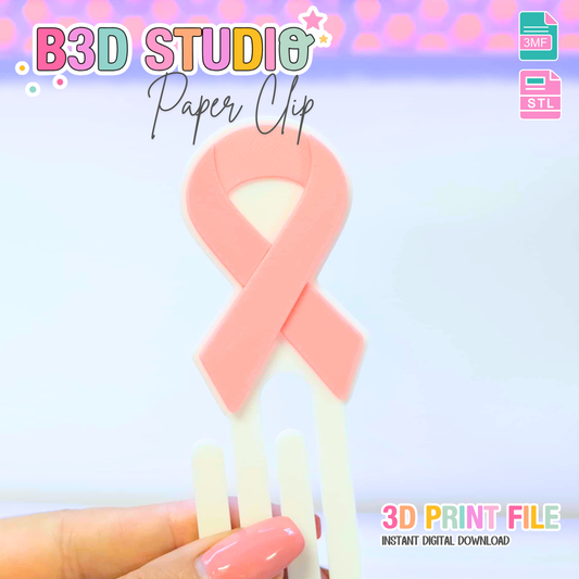 Ribbon Paper Clip 3D Print File (STL & 3MF Digital Download)