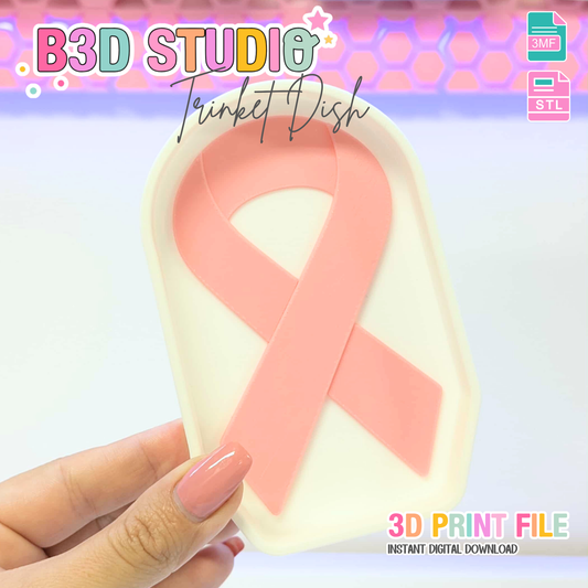 Ribbon Trinket Dish STL & 3MF File – 3D Print File – Desk Organization – Digital Download