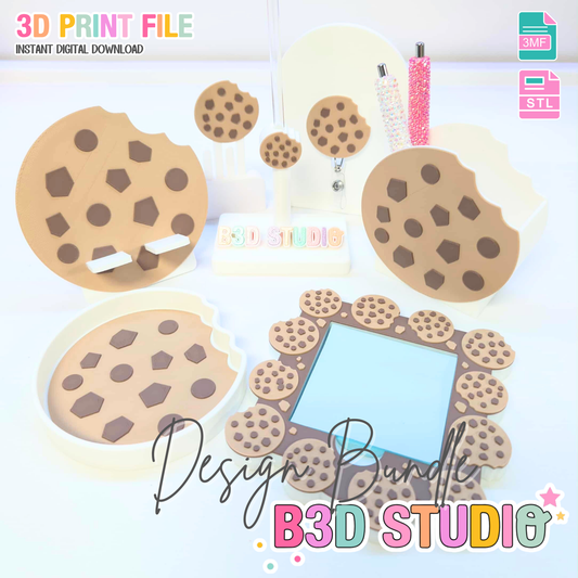 Cookie 3D Print File Bundle: Desk Organizer (STL & 3MF Digital Download)
