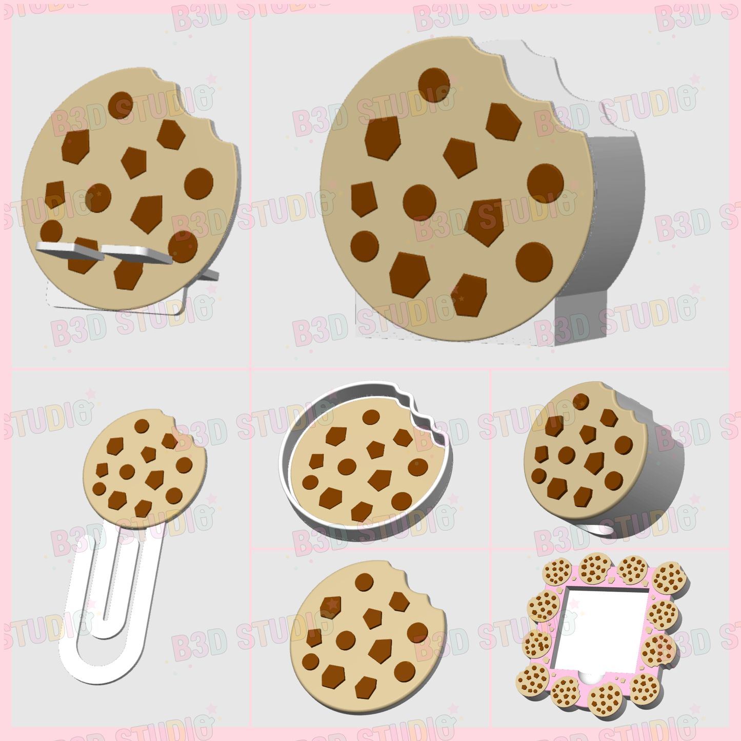 Cookie 3D Print File Bundle: Desk Organizer (STL & 3MF Digital Download)