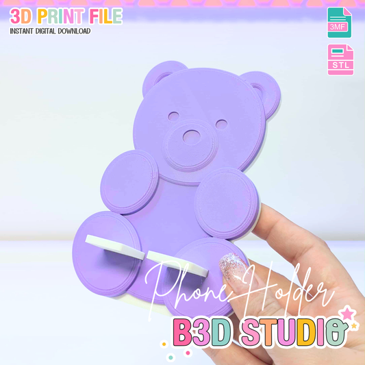 Gummy Bear Phone Holder 3D Print File: Fun Desk Decor (STL/3MF Digital Download)