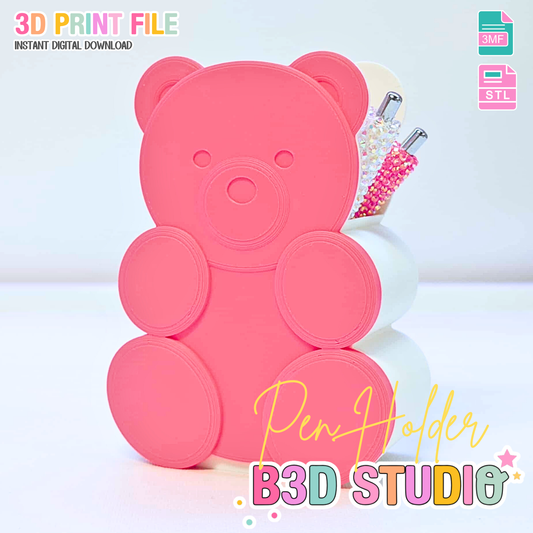 Gummy Bear Pen Holder: 3D Print STL & 3MF File (Digital Download)