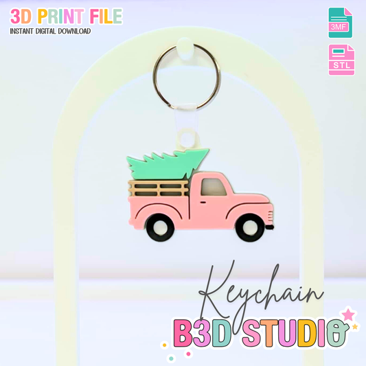 Farm Truck NFC Keychain STL/3MF Digital File Download