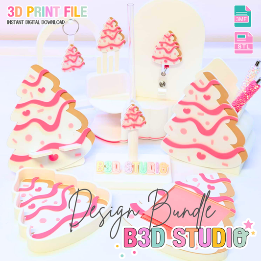 Christmas Tree Cake 3D Print File Bundle (STL & 3MF Digital Download)