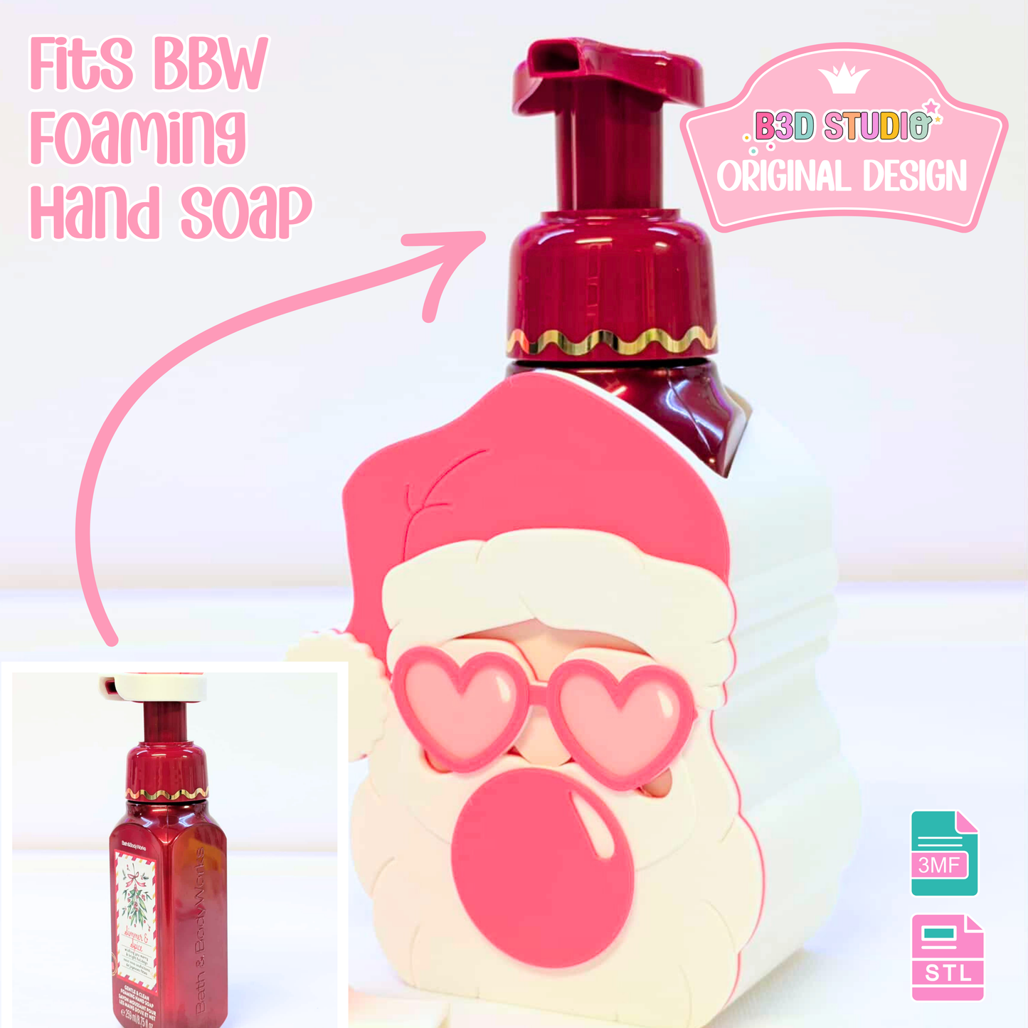 Sassy Santa Soap Holder: 3D Print STL & 3MF File (Digital Download)