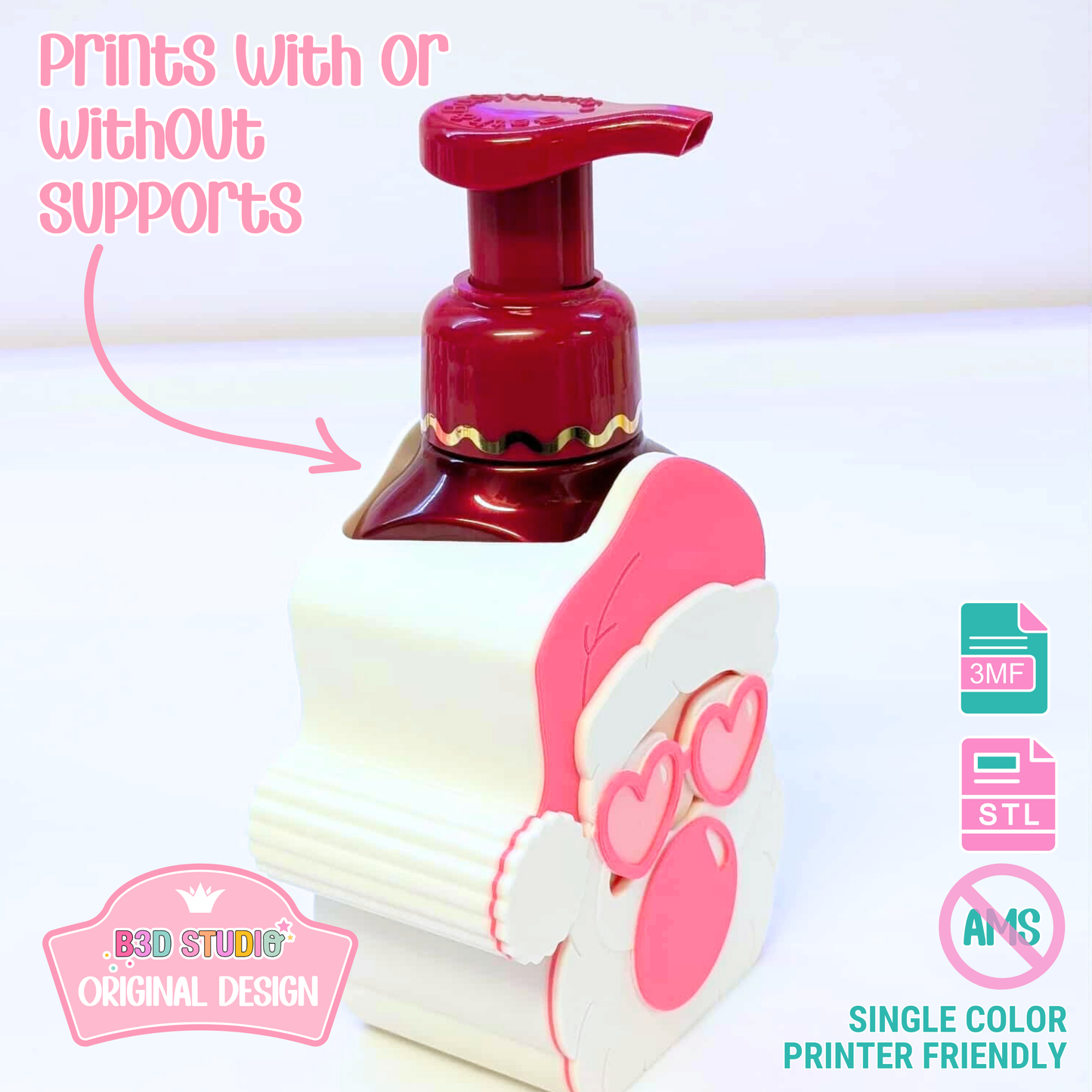 Sassy Santa Soap Holder: 3D Print STL & 3MF File (Digital Download)