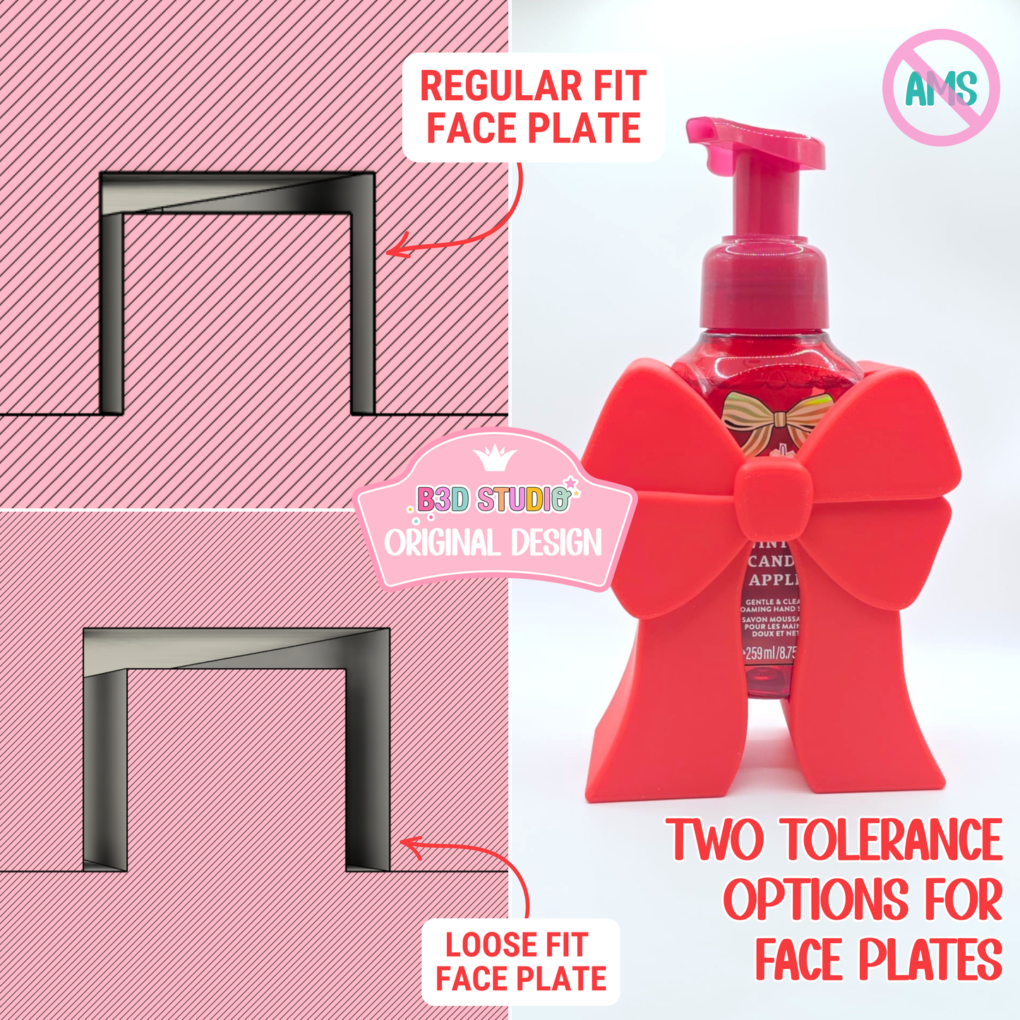 Coquette Bow Soap Holder: 3D Print STL & 3MF File (Digital Download)