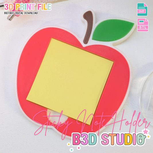 Apple Sticky Note Holder - STL & 3MF - Digital Download
