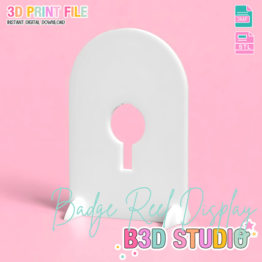 Badge Reel Display Arch 3D Print File (STL & 3MF Digital Download)