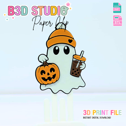 Fall Ghost Jumbo Paper Clip 3D Print File (STL & 3MF Digital Download)