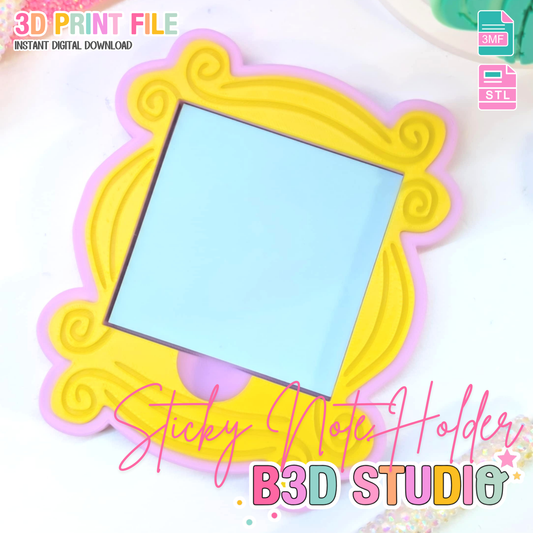 Vintage Frame Sticky Note Holder - STL & 3MF - Digital Download