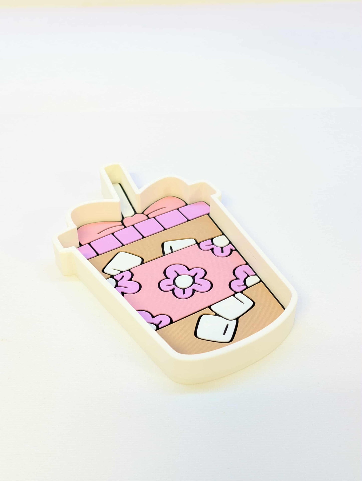 Iced Coffee Trinket Dish 3D Print File – Desk Organization (Digital Download)