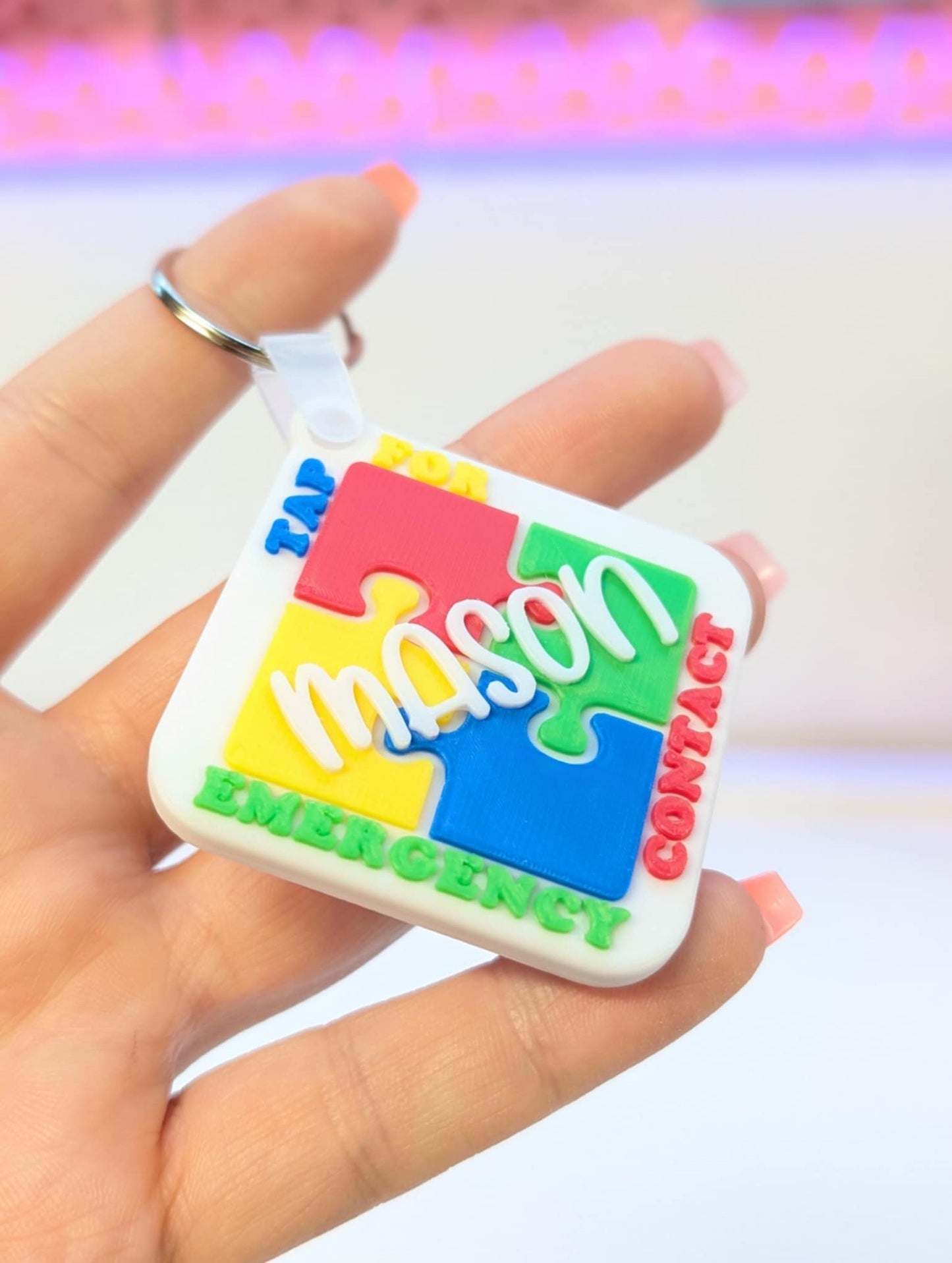 Digital Download - Emergency Contact Puzzle NFC Bag Tag