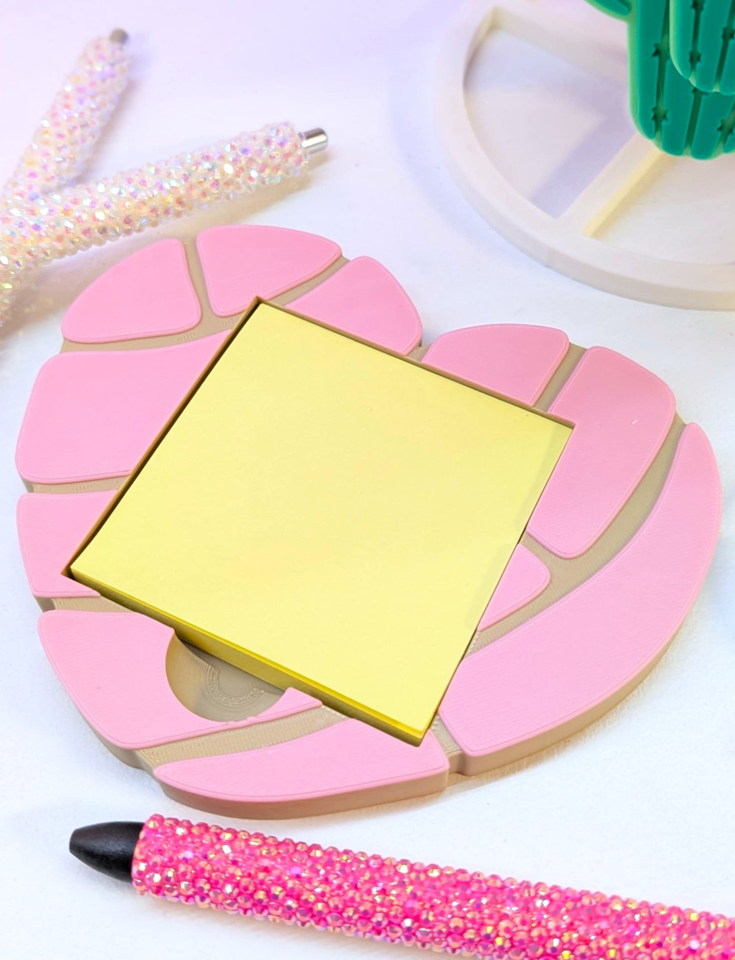 Concha Heart Sticky Note Holder - STL & 3MF - Digital Download