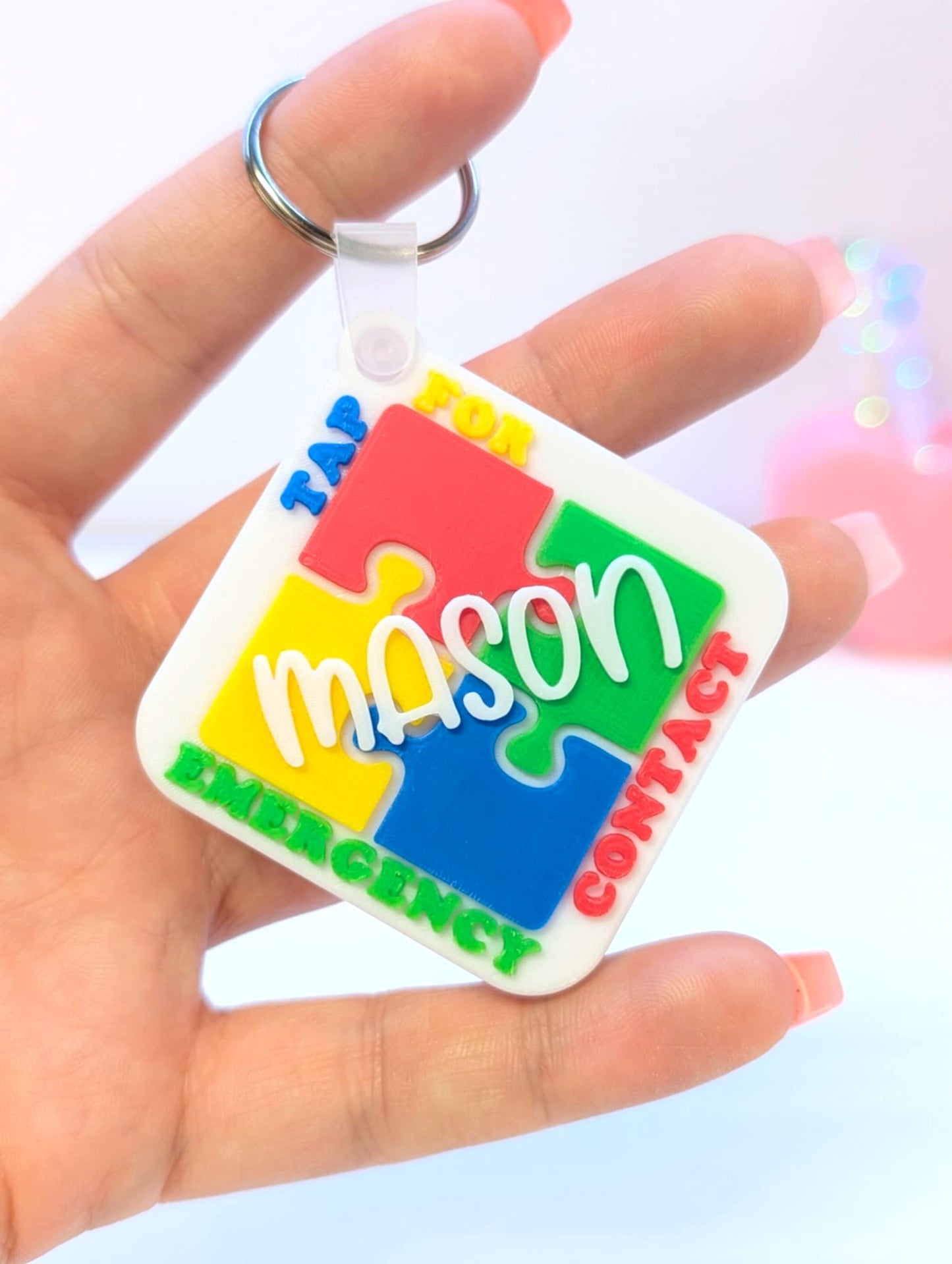 Digital Download - Emergency Contact Puzzle NFC Bag Tag