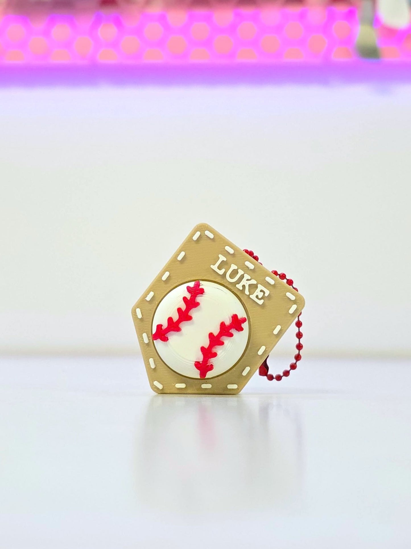 Baseball Softball Home Plate Fidget Clicker STL & 3MF Editable 3D Print File (Digital Download)