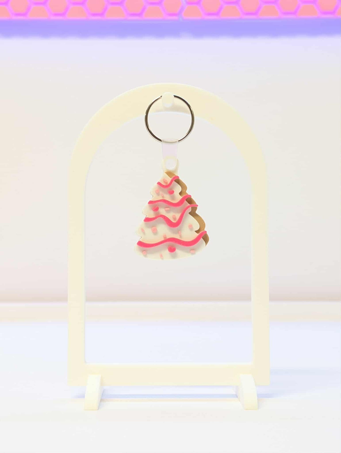 Christmas Tree Cake NFC Keychain STL/3MF Digital File Download