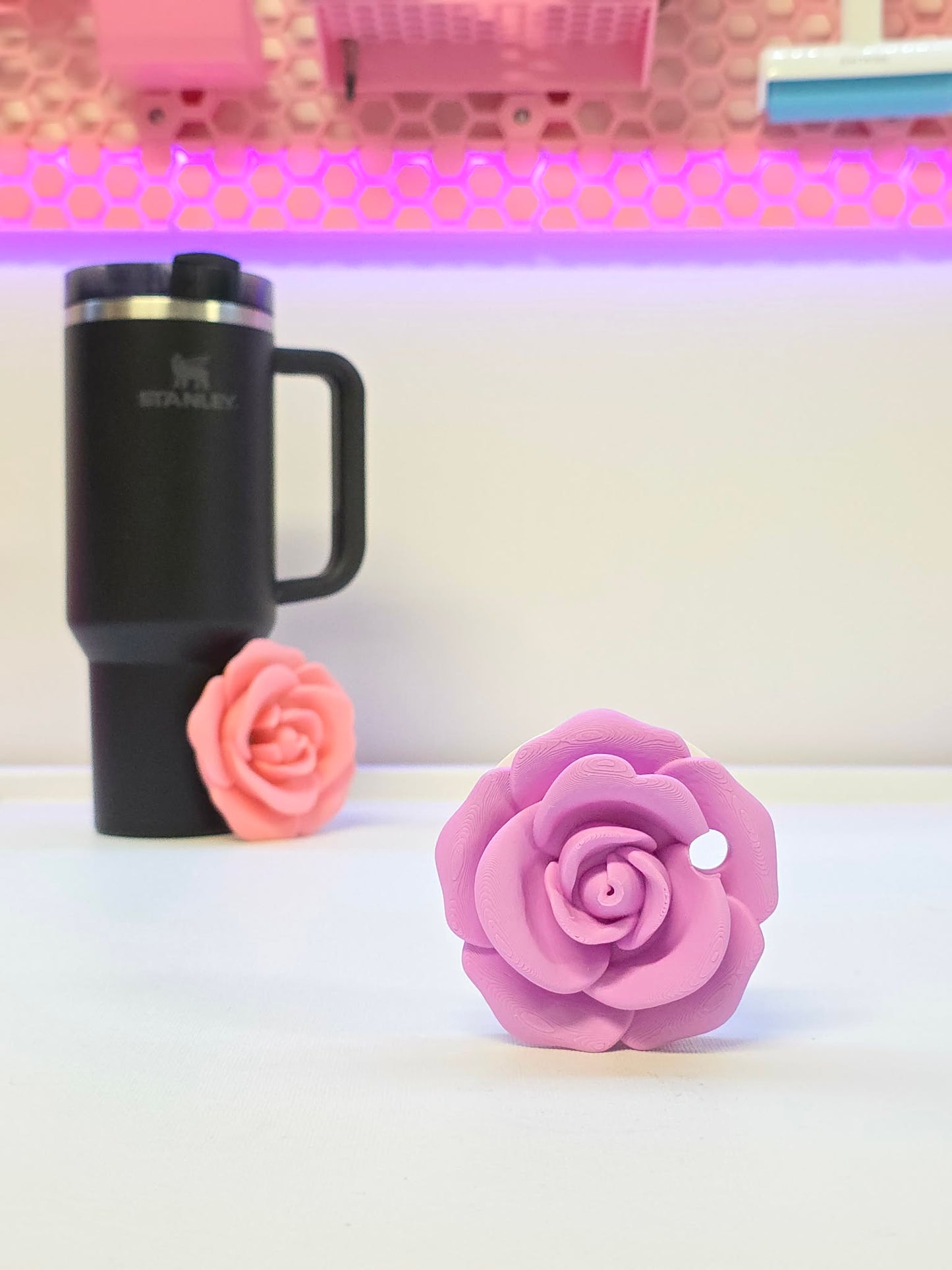 30OZ Rose Tumbler Topper: 3D Print STL & 3MF File Lid Toppers (Digital Download)