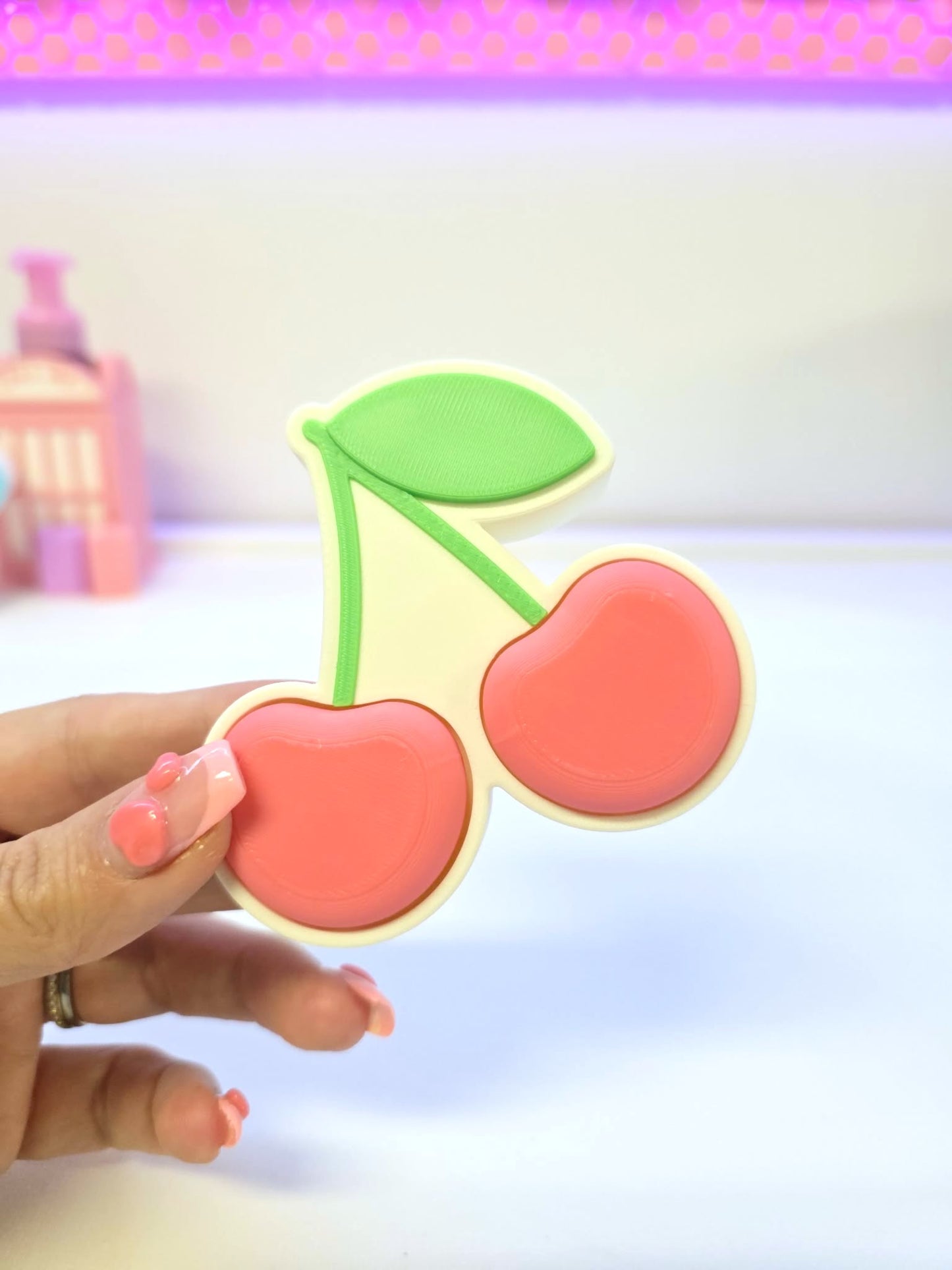 Cherry Double Fidget Clicker STL & 3MF 3D Print File - Keychain (Digital Download)