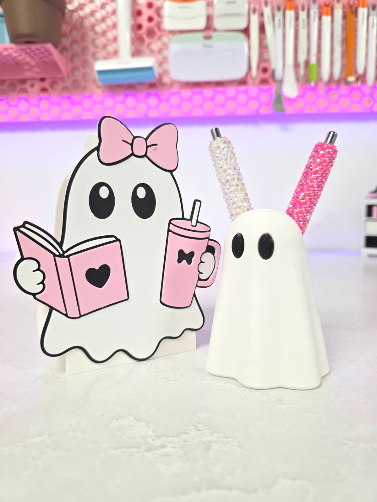 Mini Ghost Pen Holder: 3D Print STL & 3MF File (Digital Download)